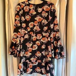 Who What Wear Black Floral Dress